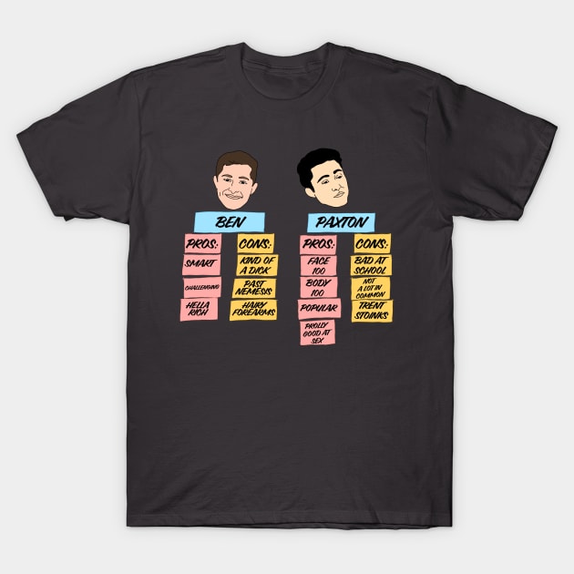 BEN VS PAXTON T-Shirt - sticker T-Shirt by Monicdeng